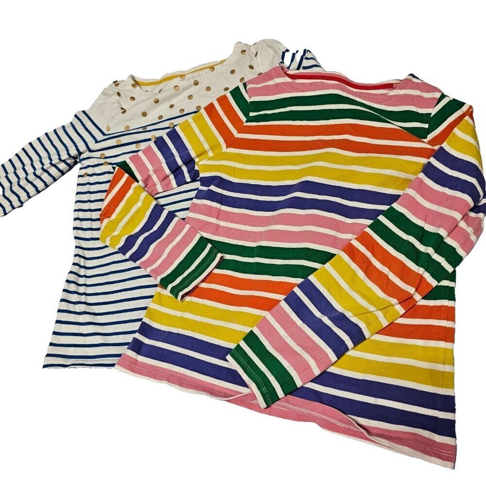 Boden Set of Two Top Blouse Women Size 13/14Y Cotton Long Sleeve